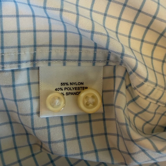 Peter Millar Summer Comfort button down shirt blue white size XL - Picture 9 of 10